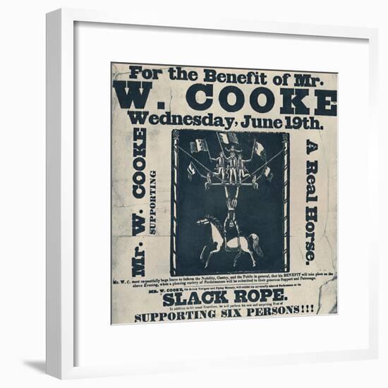 'Cooke's Royal Equestrian Circus', 1942-Unknown-Framed Giclee Print