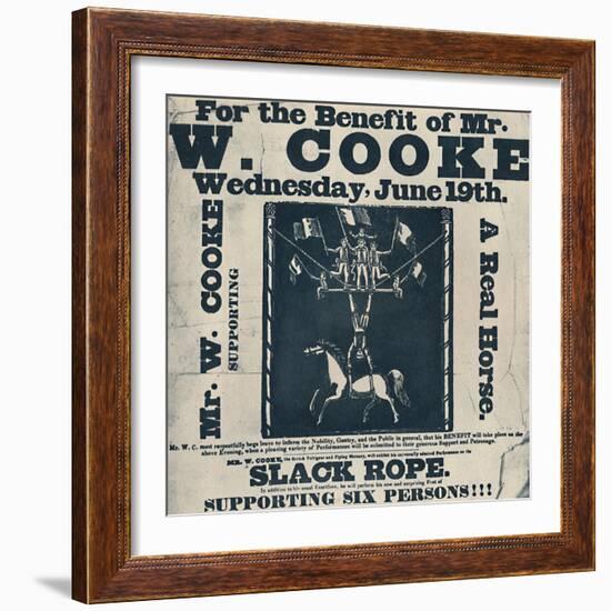 'Cooke's Royal Equestrian Circus', 1942-Unknown-Framed Giclee Print