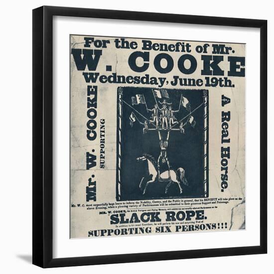 'Cooke's Royal Equestrian Circus', 1942-Unknown-Framed Giclee Print