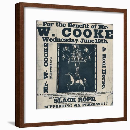 'Cooke's Royal Equestrian Circus', 1942-Unknown-Framed Giclee Print