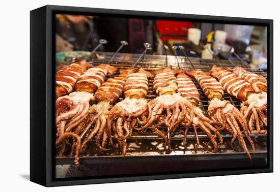 Cooked Squid, Shilin Night Market, Taipei, Taiwan, Asia-Michael Runkel-Framed Premier Image Canvas