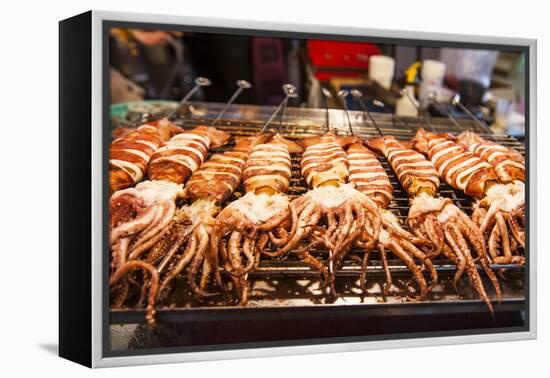 Cooked Squid, Shilin Night Market, Taipei, Taiwan, Asia-Michael Runkel-Framed Premier Image Canvas