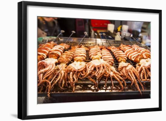 Cooked Squid, Shilin Night Market, Taipei, Taiwan, Asia-Michael Runkel-Framed Photographic Print