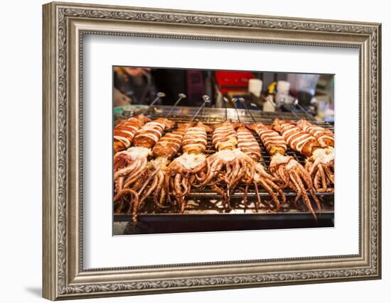 Cooked Squid, Shilin Night Market, Taipei, Taiwan, Asia-Michael Runkel-Framed Photographic Print