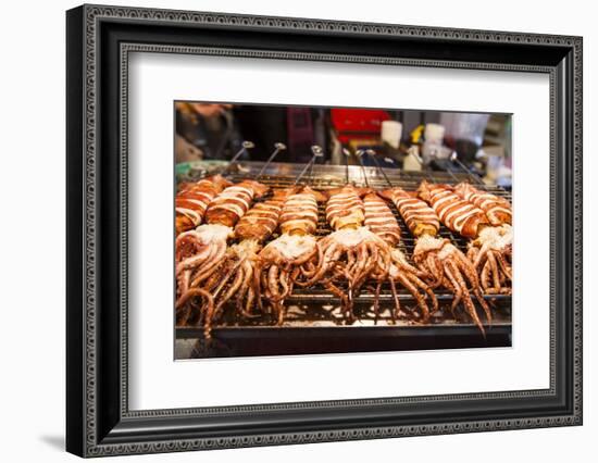 Cooked Squid, Shilin Night Market, Taipei, Taiwan, Asia-Michael Runkel-Framed Photographic Print