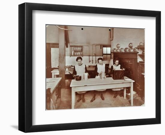 Cookery Lesson, Morden Terrace School, Greenwich, London, 1908-null-Framed Photographic Print