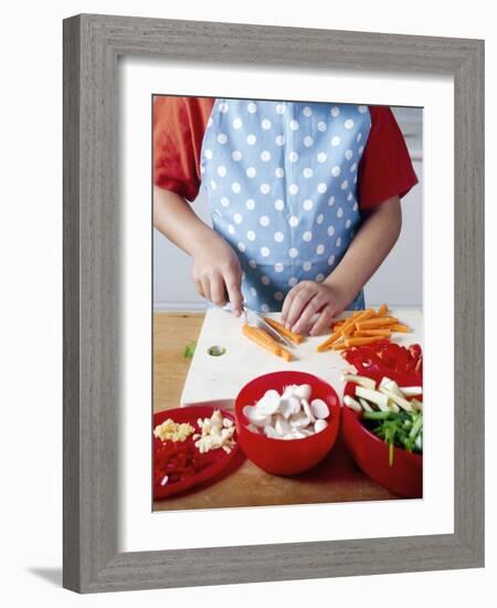 Cooking a Stir Fry-Veronique Leplat-Framed Photographic Print