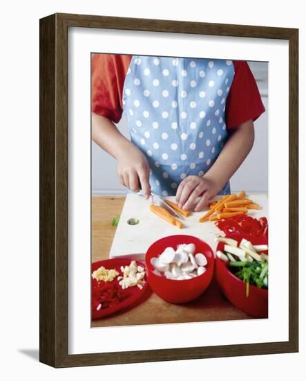 Cooking a Stir Fry-Veronique Leplat-Framed Photographic Print