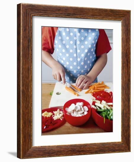 Cooking a Stir Fry-Veronique Leplat-Framed Photographic Print