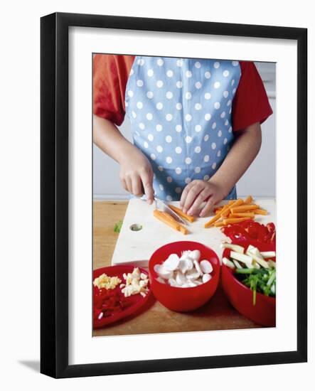 Cooking a Stir Fry-Veronique Leplat-Framed Photographic Print