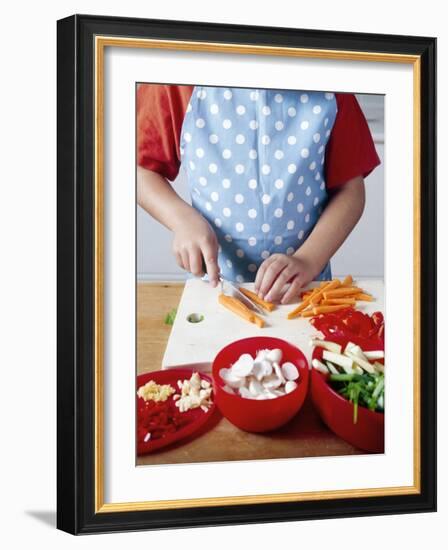 Cooking a Stir Fry-Veronique Leplat-Framed Photographic Print