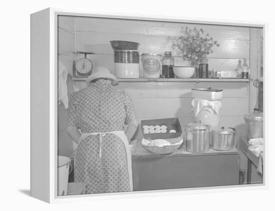 Cooking Biscuits-Marion Post Wolcott-Framed Stretched Canvas