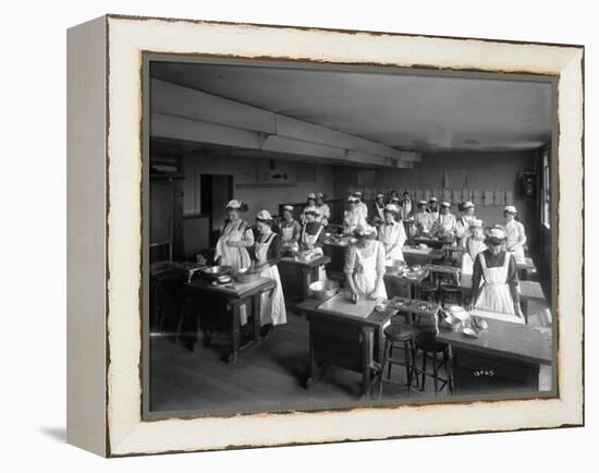 Cooking Class, Seattle, 1909-Ashael Curtis-Framed Premier Image Canvas