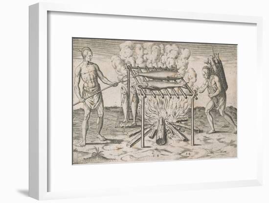 Cooking Fish-Theodore de Bry-Framed Giclee Print