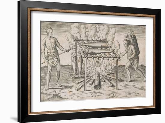 Cooking Fish-Theodore de Bry-Framed Giclee Print