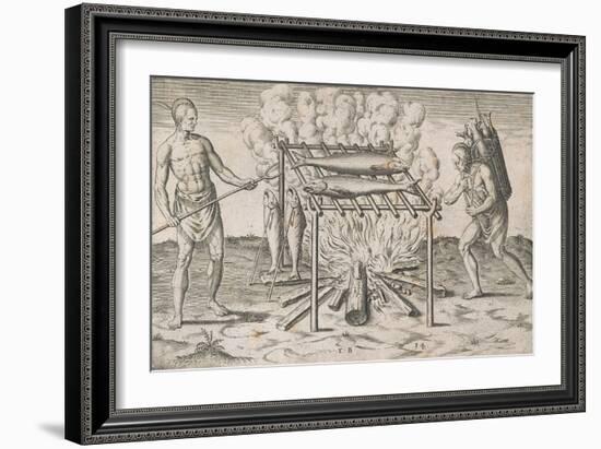 Cooking Fish-Theodore de Bry-Framed Giclee Print