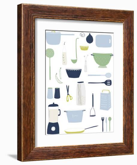 Cooking Happiness-Clara Wells-Framed Giclee Print