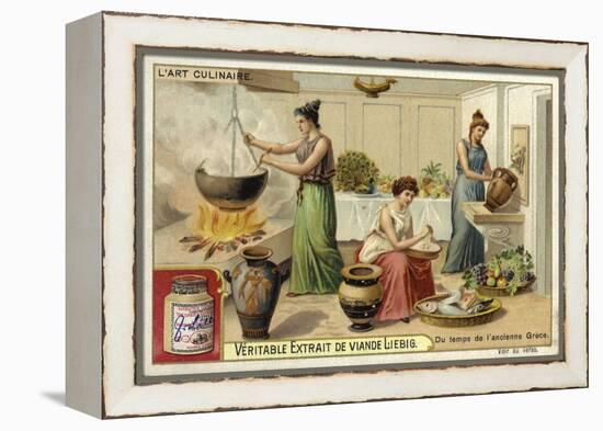 Cooking in Ancient Greece-null-Framed Premier Image Canvas