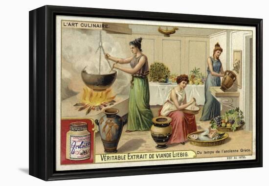 Cooking in Ancient Greece-null-Framed Premier Image Canvas