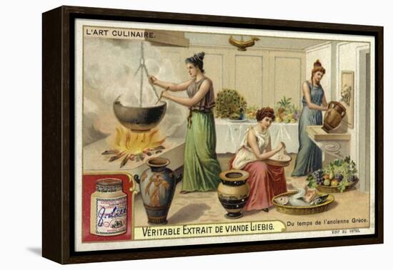 Cooking in Ancient Greece-null-Framed Premier Image Canvas