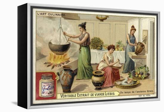 Cooking in Ancient Greece-null-Framed Premier Image Canvas