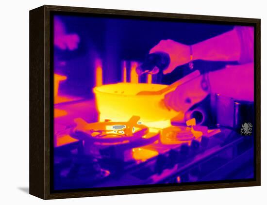 Cooking on a Gas Stove, Thermogram-Tony McConnell-Framed Premier Image Canvas