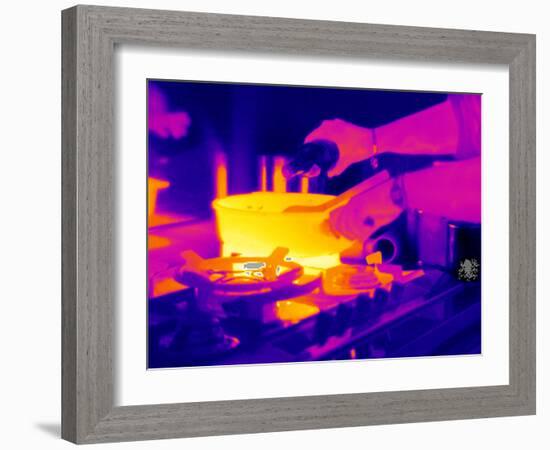 Cooking on a Gas Stove, Thermogram-Tony McConnell-Framed Photographic Print