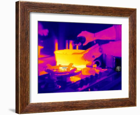Cooking on a Gas Stove, Thermogram-Tony McConnell-Framed Photographic Print