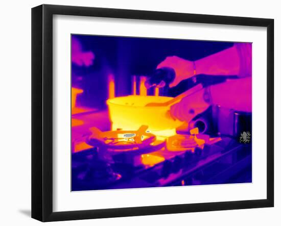 Cooking on a Gas Stove, Thermogram-Tony McConnell-Framed Photographic Print