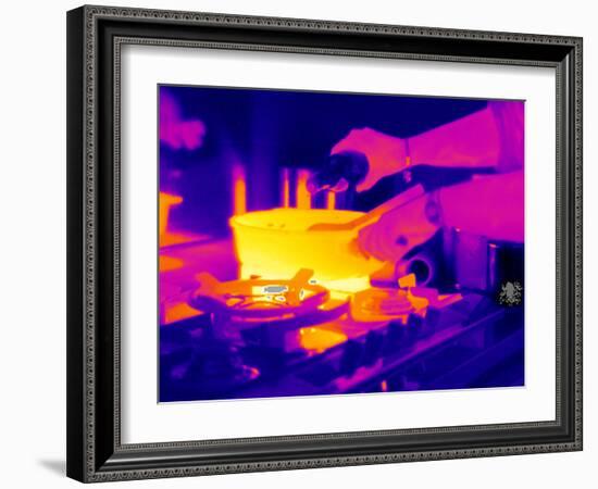 Cooking on a Gas Stove, Thermogram-Tony McConnell-Framed Photographic Print