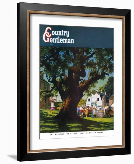 "Cookout," Country Gentleman Cover, August 1, 1950-George Bingham-Framed Giclee Print