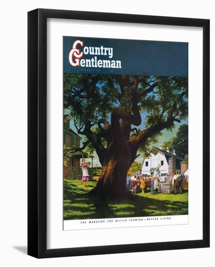 "Cookout," Country Gentleman Cover, August 1, 1950-George Bingham-Framed Giclee Print