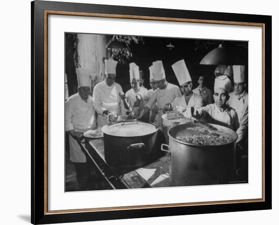 Cooks Preparing Feast For Alba Wedding-Frank Scherschel-Framed Photographic Print