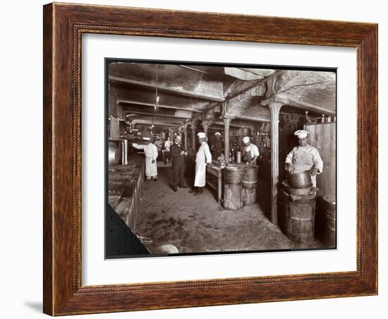 Cooks Working in the Kitchen at Maillard's Chocolate Manufacturers, 116-118 West 25th Street, New…-Byron Company-Framed Giclee Print