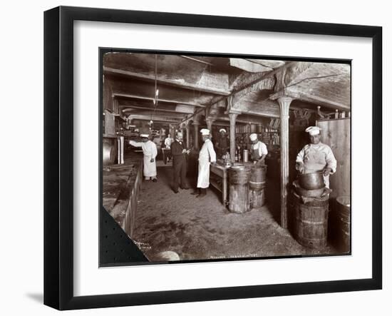 Cooks Working in the Kitchen at Maillard's Chocolate Manufacturers, 116-118 West 25th Street, New…-Byron Company-Framed Giclee Print