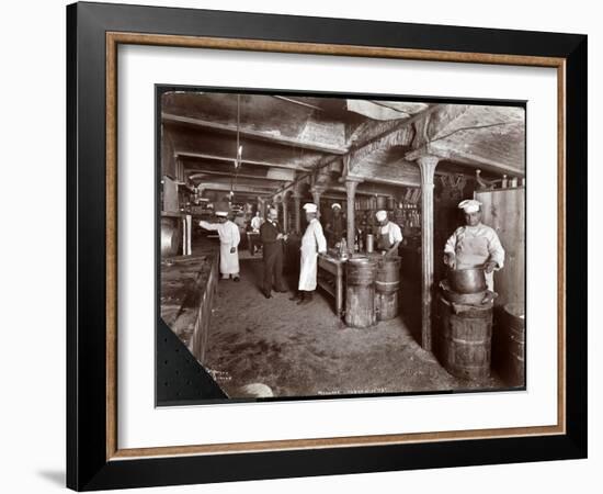 Cooks Working in the Kitchen at Maillard's Chocolate Manufacturers, 116-118 West 25th Street, New…-Byron Company-Framed Giclee Print