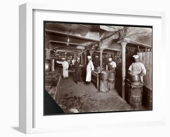 Cooks Working in the Kitchen at Maillard's Chocolate Manufacturers, 116-118 West 25th Street, New…-Byron Company-Framed Giclee Print