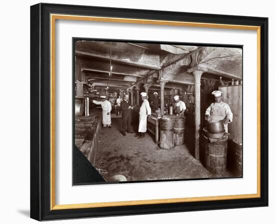 Cooks Working in the Kitchen at Maillard's Chocolate Manufacturers, 116-118 West 25th Street, New…-Byron Company-Framed Giclee Print