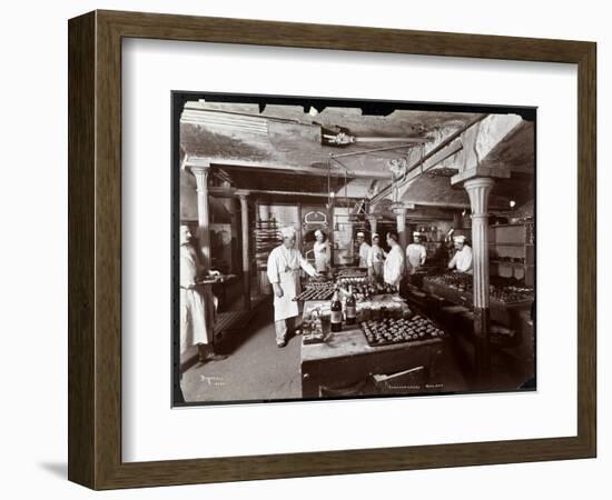 Cooks Working in the Kitchen at Maillard's Chocolate Manufacturers, 116-118 West 25th Street, New…-Byron Company-Framed Giclee Print