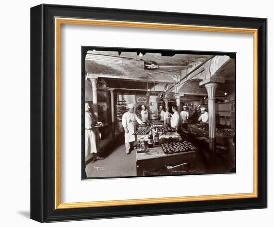 Cooks Working in the Kitchen at Maillard's Chocolate Manufacturers, 116-118 West 25th Street, New…-Byron Company-Framed Giclee Print