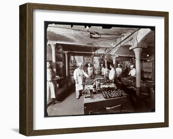 Cooks Working in the Kitchen at Maillard's Chocolate Manufacturers, 116-118 West 25th Street, New…-Byron Company-Framed Giclee Print