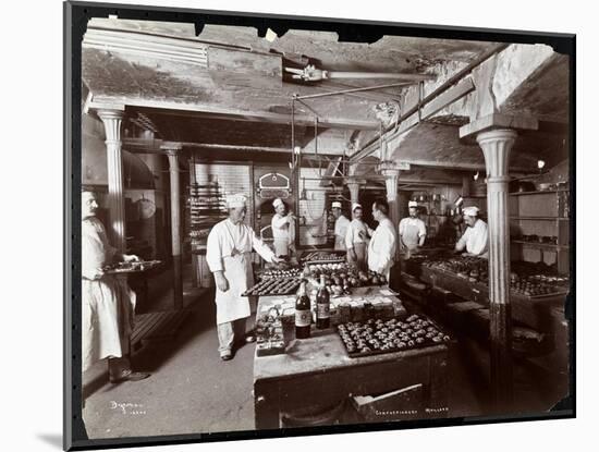 Cooks Working in the Kitchen at Maillard's Chocolate Manufacturers, 116-118 West 25th Street, New…-Byron Company-Mounted Giclee Print