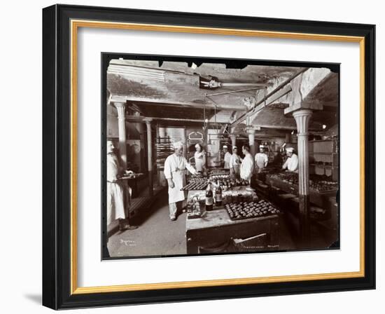 Cooks Working in the Kitchen at Maillard's Chocolate Manufacturers, 116-118 West 25th Street, New…-Byron Company-Framed Giclee Print