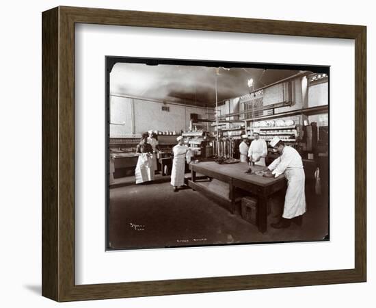 Cooks Working in the Kitchen at Maillard's Chocolate Manufacturers, 116-118 West 25th Street, New…-Byron Company-Framed Premium Giclee Print