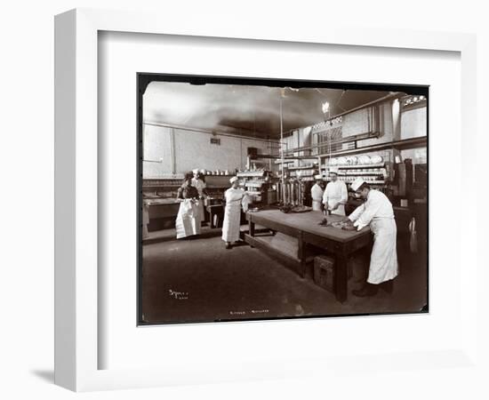 Cooks Working in the Kitchen at Maillard's Chocolate Manufacturers, 116-118 West 25th Street, New…-Byron Company-Framed Premium Giclee Print