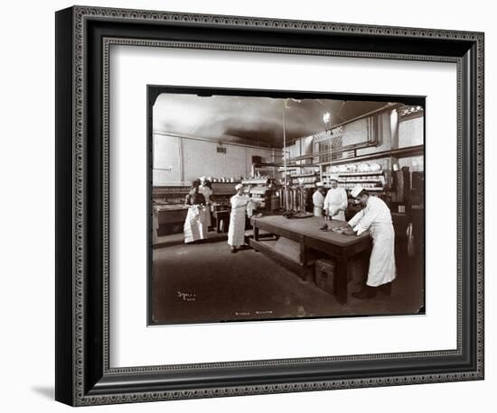 Cooks Working in the Kitchen at Maillard's Chocolate Manufacturers, 116-118 West 25th Street, New…-Byron Company-Framed Premium Giclee Print