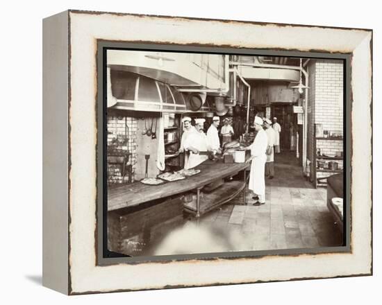 Cooks Working in the Kitchen of the Waldorf Astoria Hotel at 34th Street an-Byron Company-Framed Premier Image Canvas