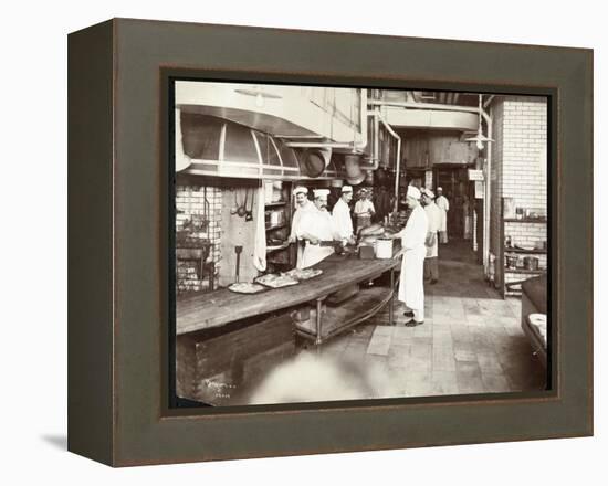 Cooks Working in the Kitchen of the Waldorf Astoria Hotel at 34th Street an-Byron Company-Framed Premier Image Canvas