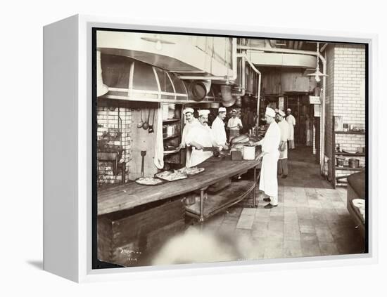 Cooks Working in the Kitchen of the Waldorf Astoria Hotel at 34th Street an-Byron Company-Framed Premier Image Canvas