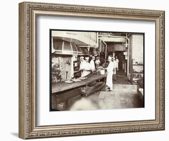 Cooks Working in the Kitchen of the Waldorf Astoria Hotel at 34th Street an-Byron Company-Framed Giclee Print